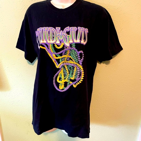 Mardi Gras Graphic T-Shirt Medium Women’s - Picture 1 of 4